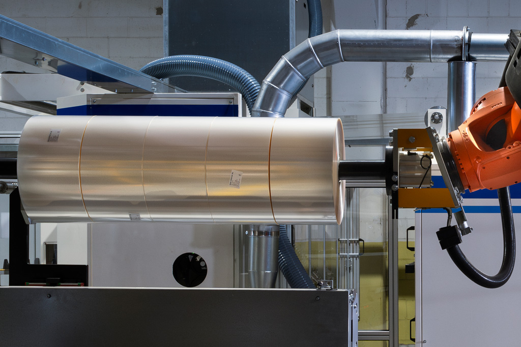 particolare di Bobine in lavorazione